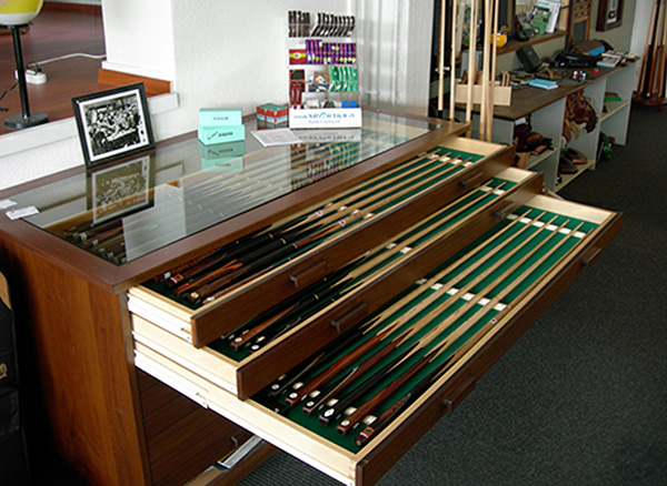 Snookerqueue Ausstellung